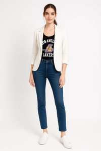 Kate Open Front Smart Casual White Blazer