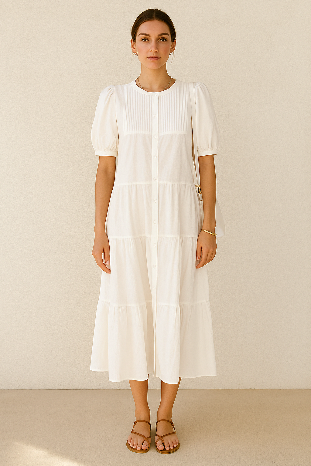 ワンピース ETMON Slip Pintuck Double Strap Dress, White Amazon.com: CLUB MONACO Women's Strappy Pintuck Pleated