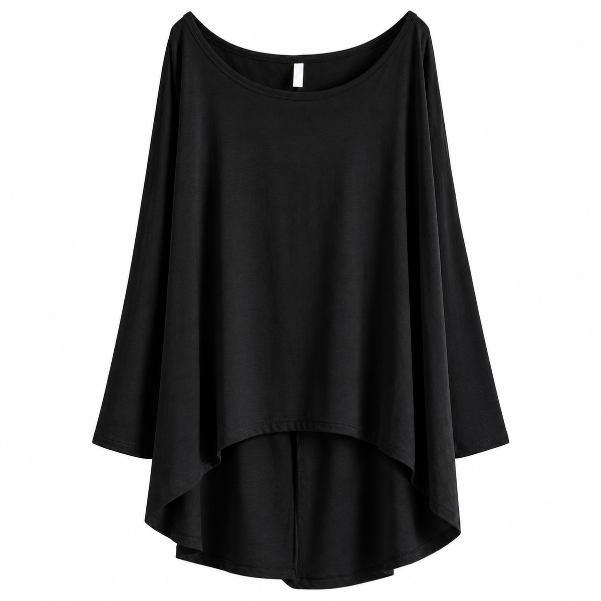 Slouchy Long Sleeve Cotton Jersey Hi-low T-shirt