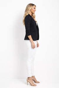 Kate Open Front Smart Casual White Blazer
