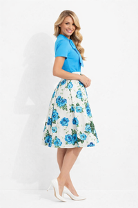 Taylor Swift 50s Pintuck Blouse & High Rise Pleated Skirt Set