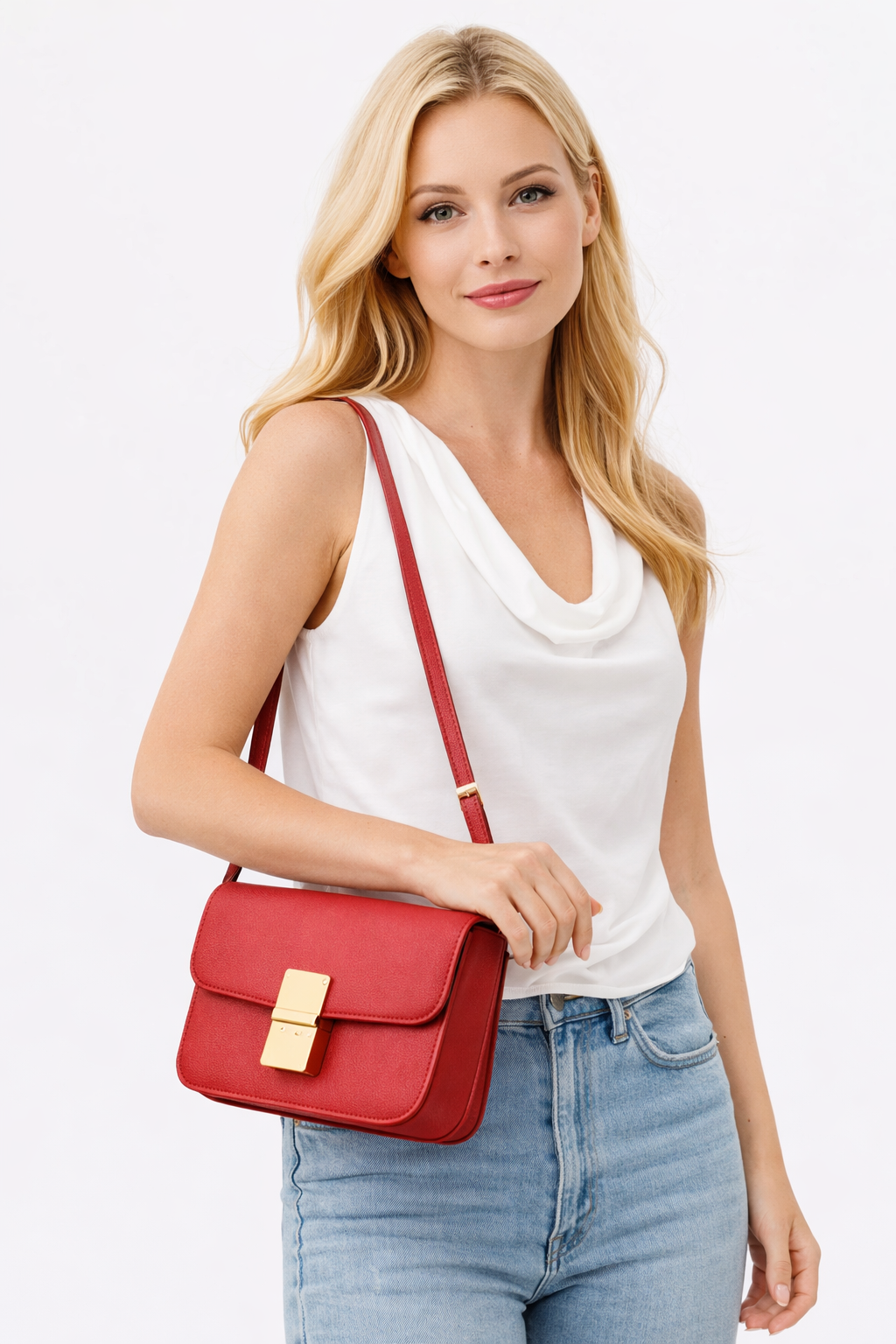 Chiara Buckle Square Mini Shoulder Bag