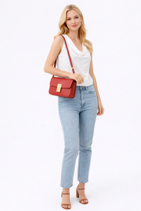 Chiara Buckle Square Mini Shoulder Bag