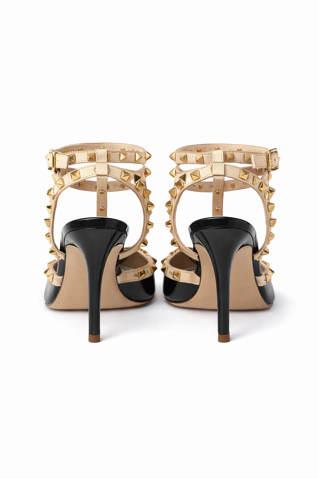 Rockstud Pointed Toe Caged Pump Heels