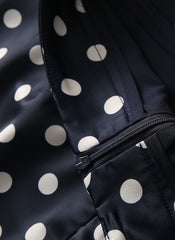 Amal Clooney Inspired Polka Dot Peplum Skirt and Jacket Set