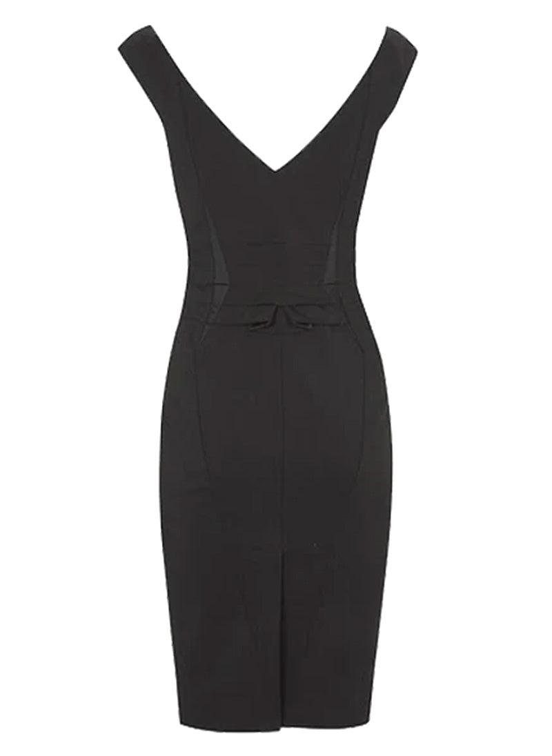 Folded Waist Off-The-Shoulder Little Black Dress