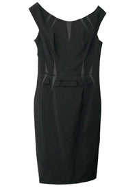 Folded Waist Off-The-Shoulder Little Black Dress