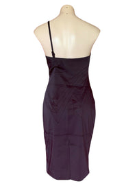 One Shoulder Little Black Dress With Pleated Details