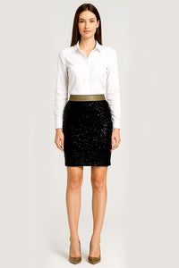 Sequinned Bodycon Fitted Party Mini Skirt