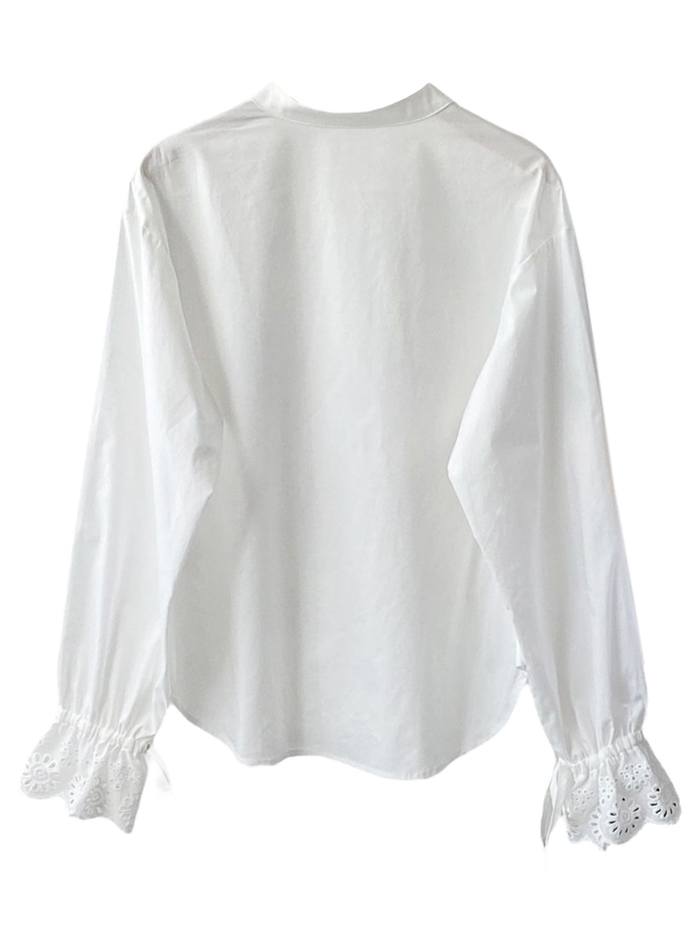 100% Crisp Cotton Front Bib Shirt with High-Neck and Tie Eyelet Cuffs