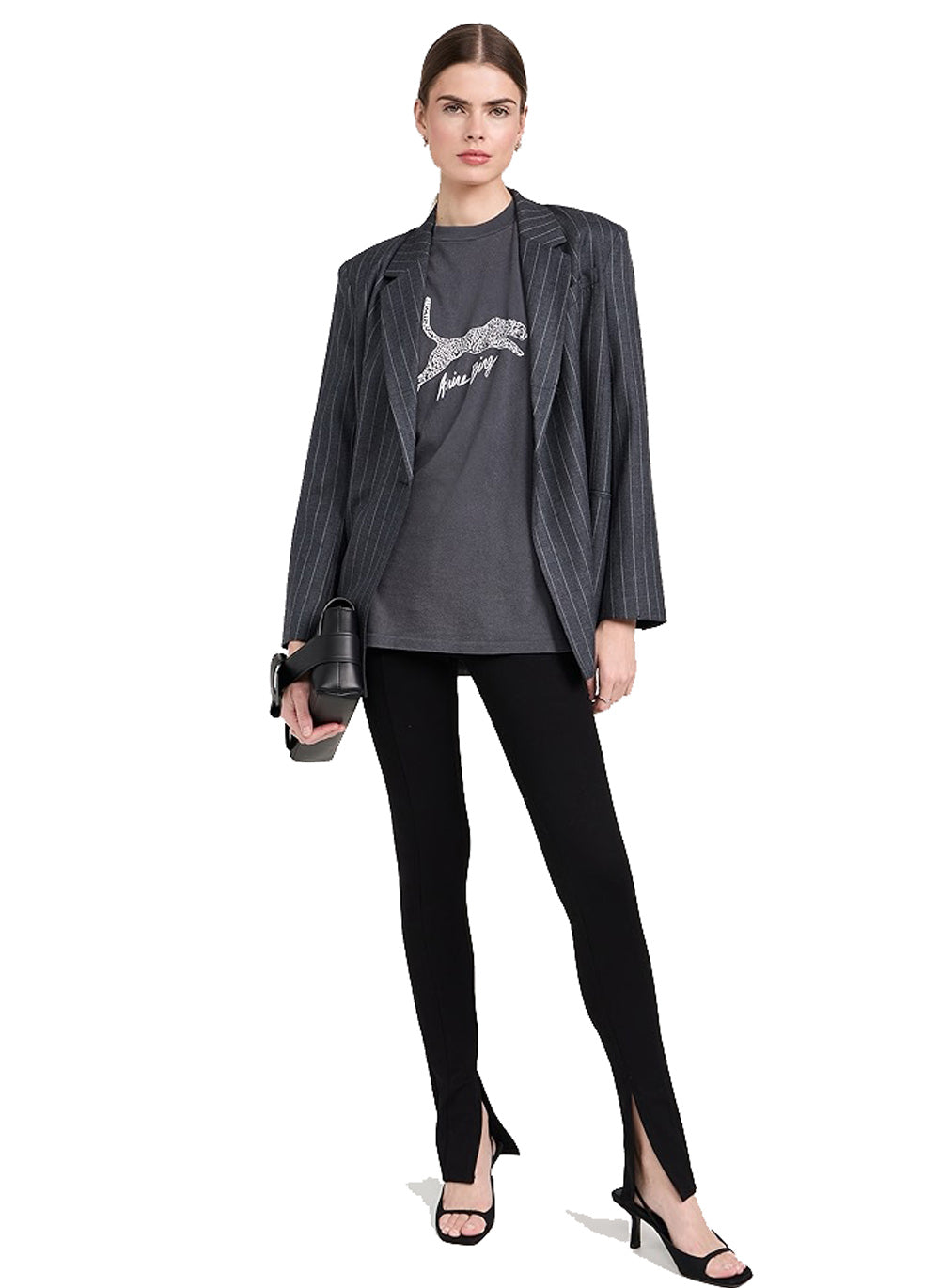 Vintage-Inspired Black Cheetah Graphic T-Shirt – 100% Cotton, Loose Fit, Washed Fabric