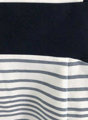 Eva Graphic Stripe Folded Neckline Pencil Dress