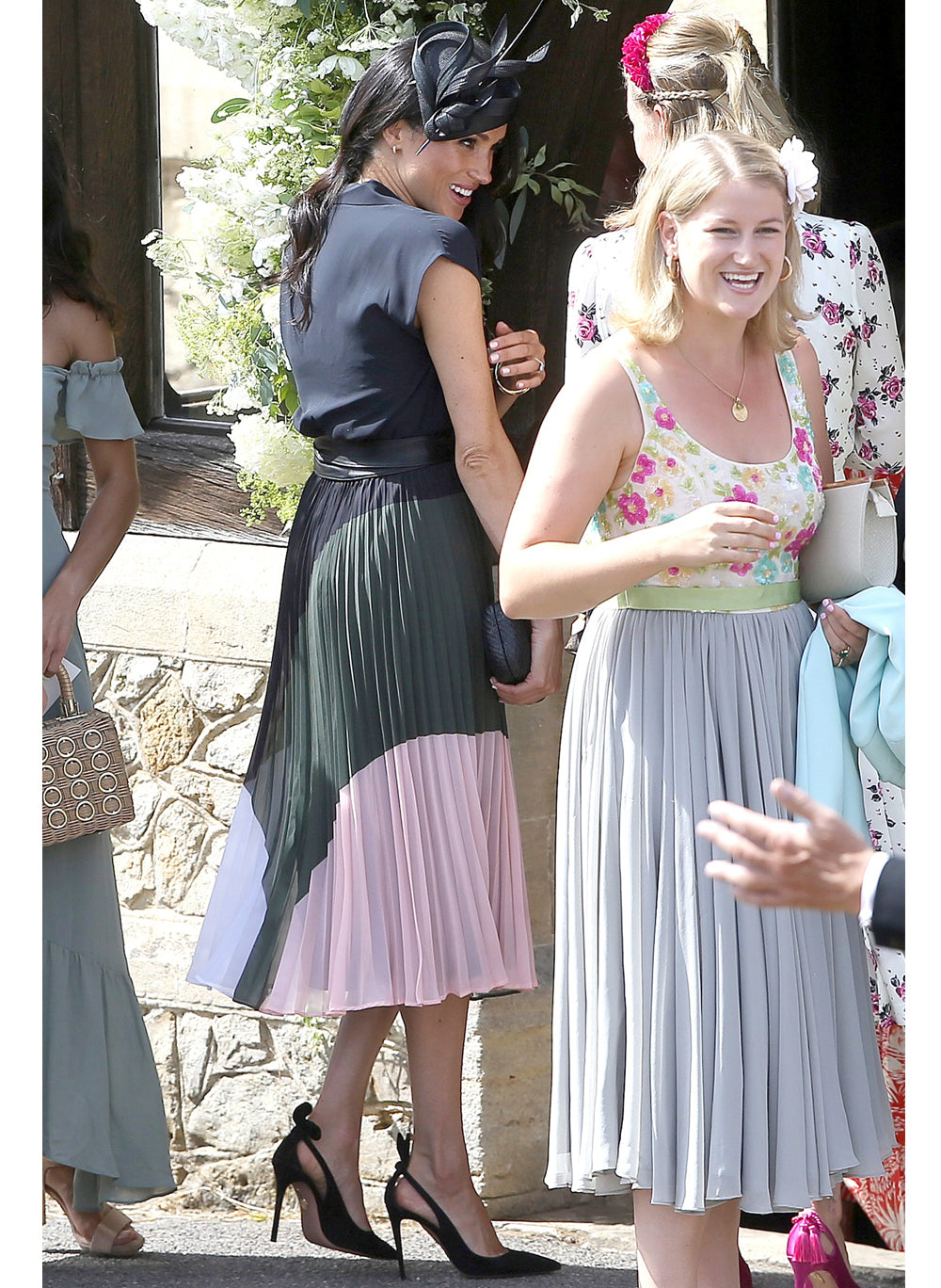Meghan Chiffon Black Top & Pleated Midi Skirt Co-Ord