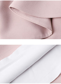 Off Shoulder Shift Dress with Tie Detail in Light Pink