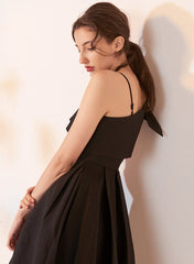 One Shoulder Fit and Flare Dipped Back Dress