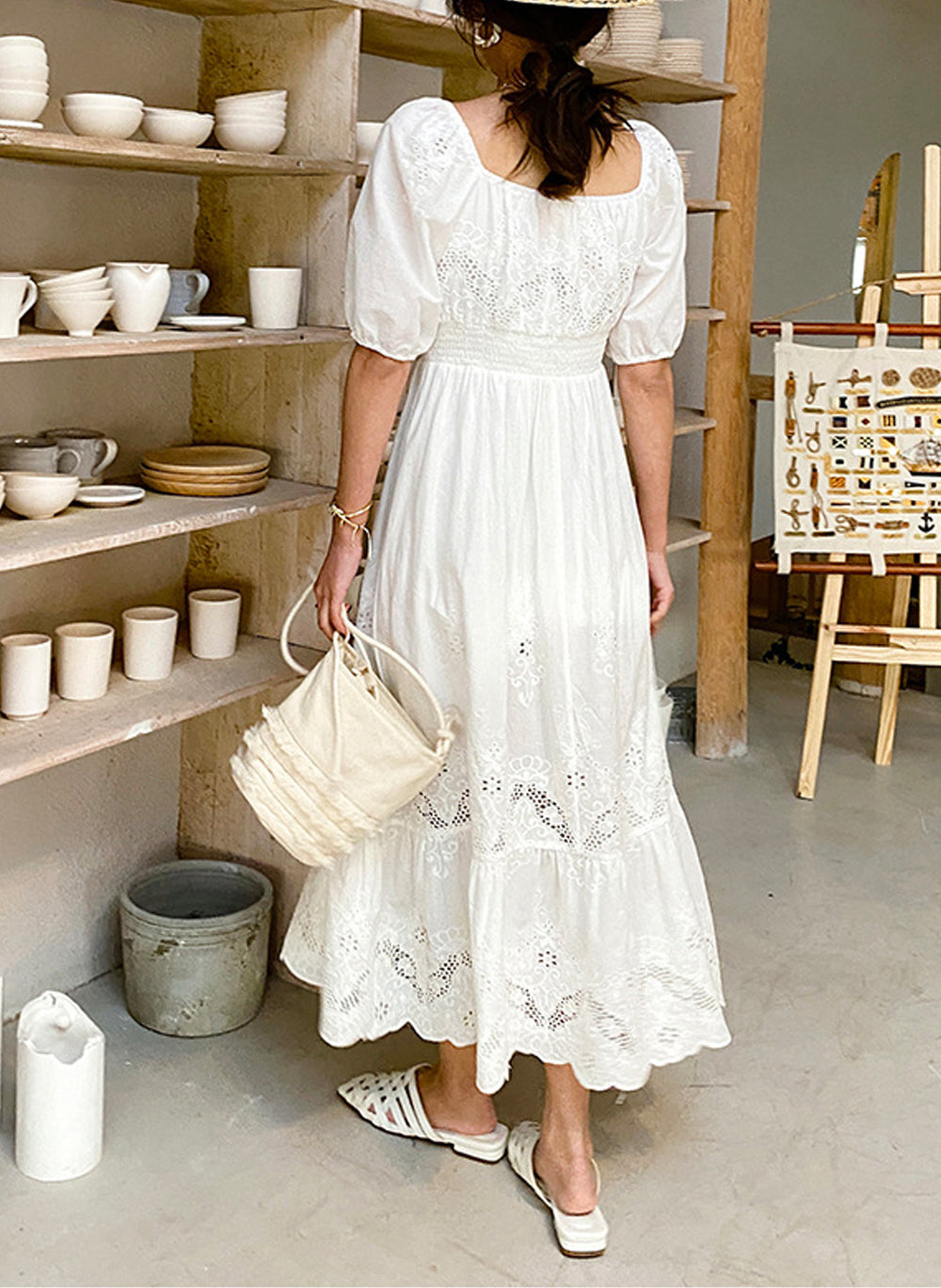 Victorian deals peasant dress