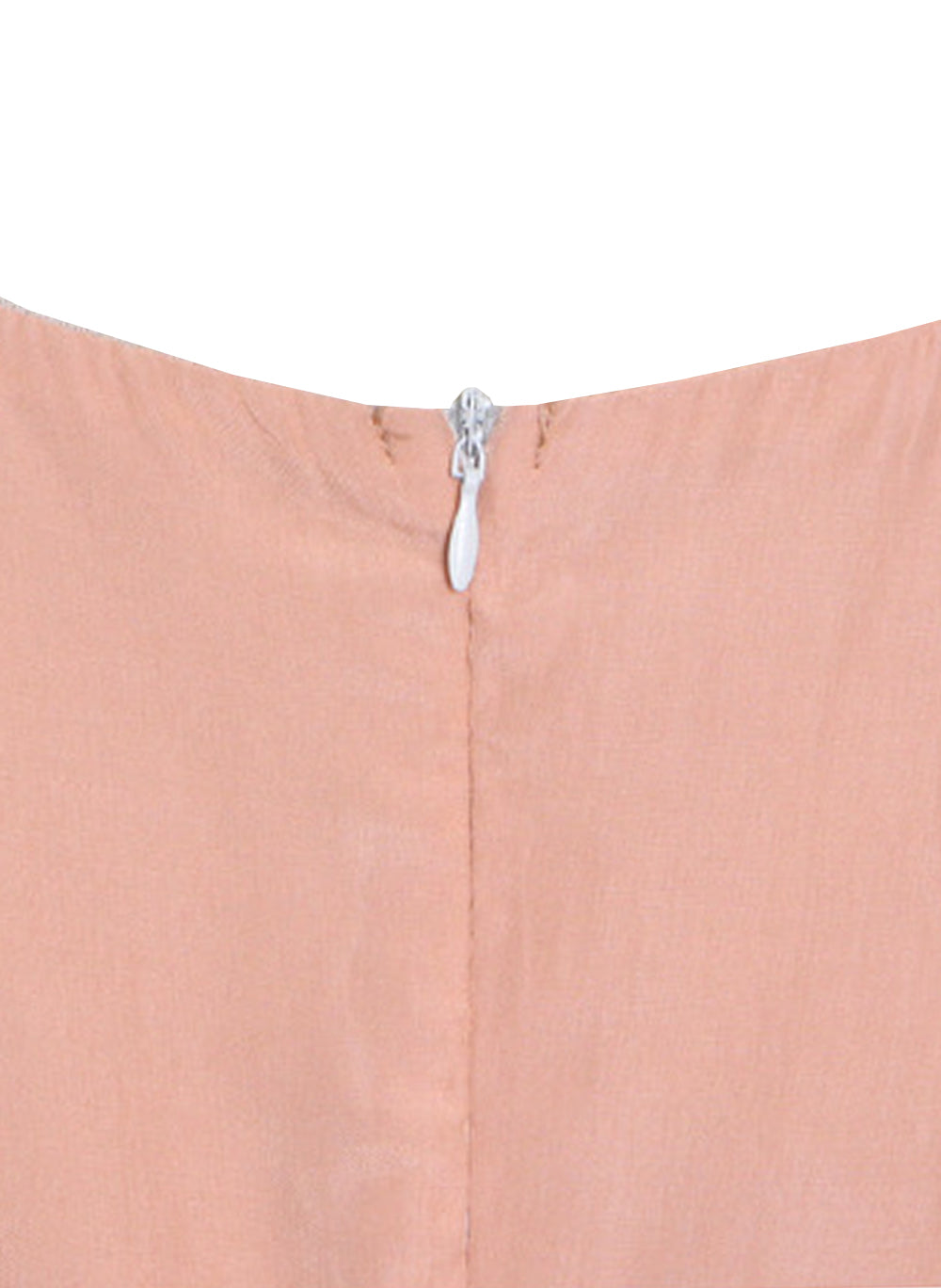 Square Neck Puffy Sleeve Lace Trimmed Belted Dress in Coral