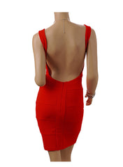 Petite Sweetheart Neckline Bandage Party Dress in Red