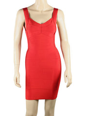 Petite Sweetheart Neckline Bandage Party Dress in Red