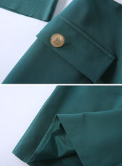Meghan Crewneck Knit Top & Patch Pockets Pencil Skirt Co-ord