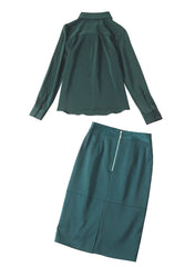 Meghan Straight Fit Shirt & Panel Pencil Skirt Set