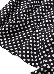 Amal Clooney Polka Dot Ruffled Peplum Jacket & Midi Skirt Set