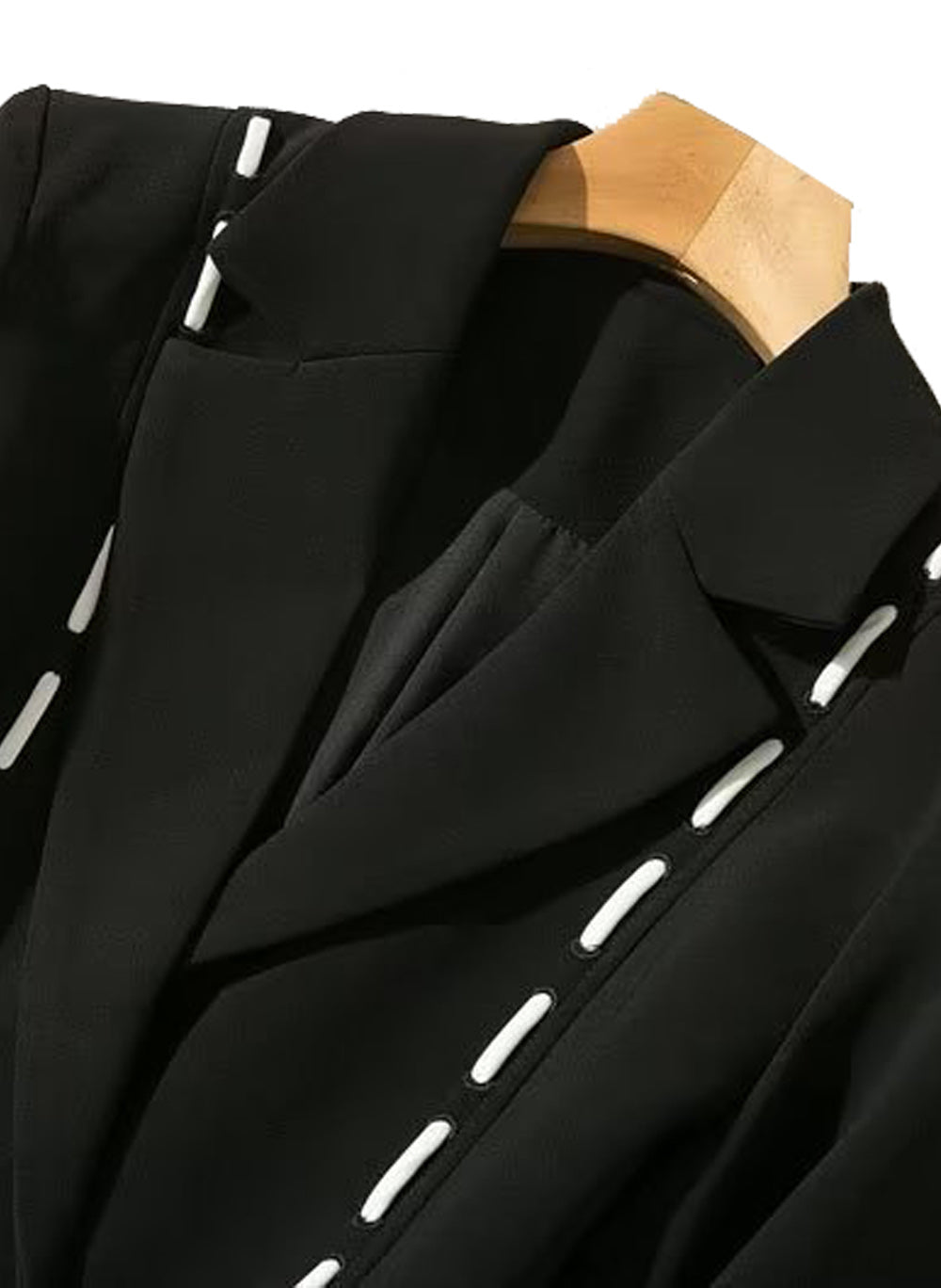 Amal Clooney Stitched Blazer Cigarette Trousers Set in Black