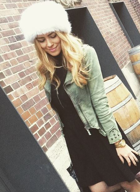 Vintage Wash Fitted Denim Jacket in Vintage Green