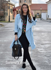 Lightweight Chambray Drape Long-line Jacket