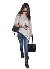 Selena Gomez Style Low-rise Rip Skinny Jeans