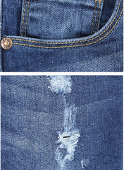 Selena Gomez Style Low-rise Rip Skinny Jeans