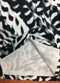 Low Back Sculpted Pencil Dress in Black & White