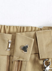 Emily High Waisted Relaxed-fit Chain Pants in Tan