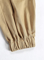 Emily High Waisted Relaxed-fit Chain Pants in Tan