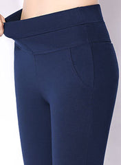 Jessica High Waist Flared Trousers in Navy