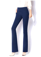 Jessica High Waist Flared Trousers in Navy