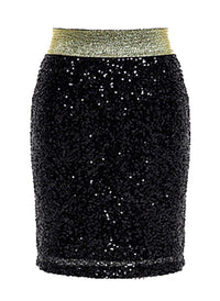 Sequinned Bodycon Fitted Party Mini Skirt