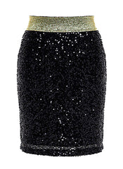 Sequinned Bodycon Fitted Party Mini Skirt
