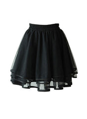 Tiered Ballerina Tutu Skater Skirt in Black