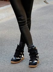 Miranda Style Suede High-top Sneakers