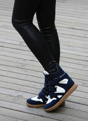 Miranda Style Suede High-top Sneakers