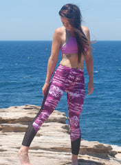 Two-tone Crisscross Sports Bra in Lavender