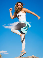 Ombré  Seamless Compression Yoga Leggings in Grey