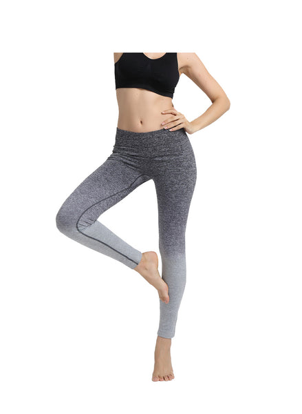 Ombré  Seamless Compression Yoga Leggings in Grey