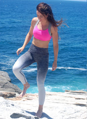 Ombré  Seamless Compression Yoga Leggings in Grey