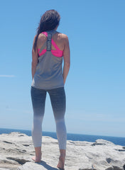 Two-tone Criss Cross Sports Bra in PInk