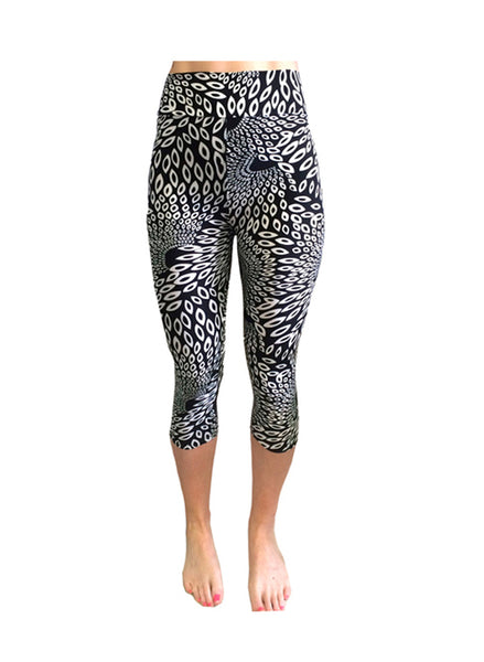 3/4 Geometric Print Yoga Leggings