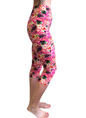 3/4 Floral Print Yoga Leggings