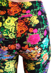 3/4 Floral Print Yoga Leggings