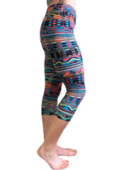 3/4 Tribal Print Yoga Leggings